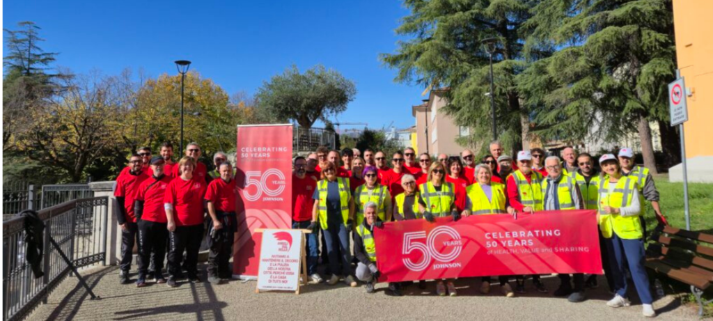 Johnson Health Tech celebra i 50 anni con una giornata di condivisione e sostenibilità ad Ascoli Piceno.