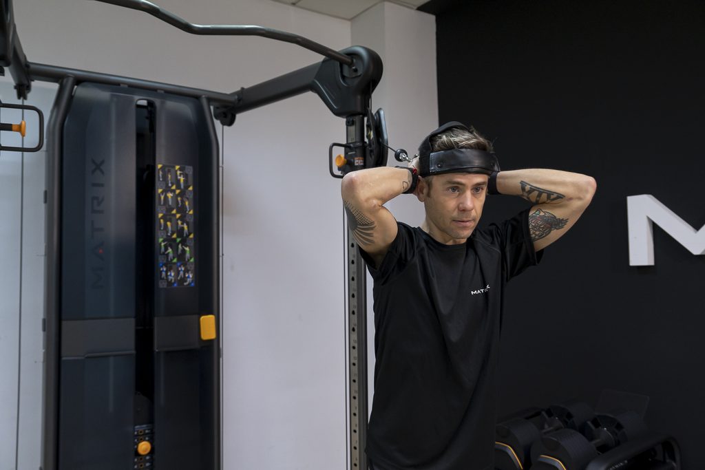 Alvaro Bautista e il lavoro di forza in palestra.